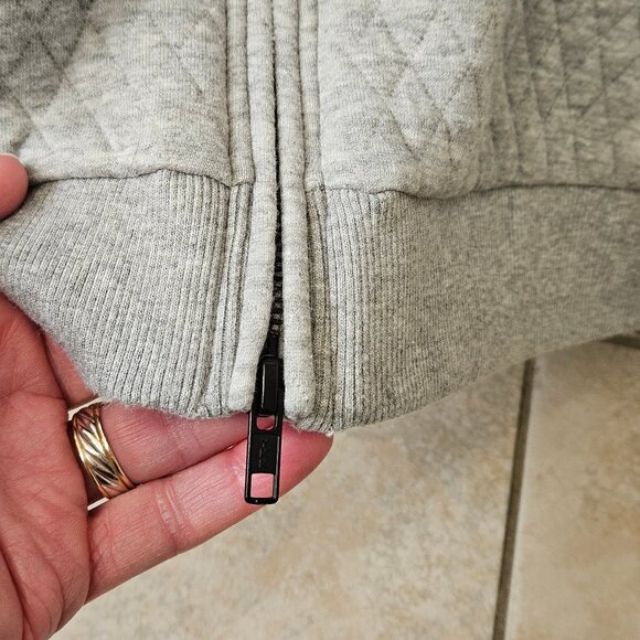 Rodd & Gunn Men's Quilted Double Zipper Sweater, Gray, Sz XL - Picture 8 of 14